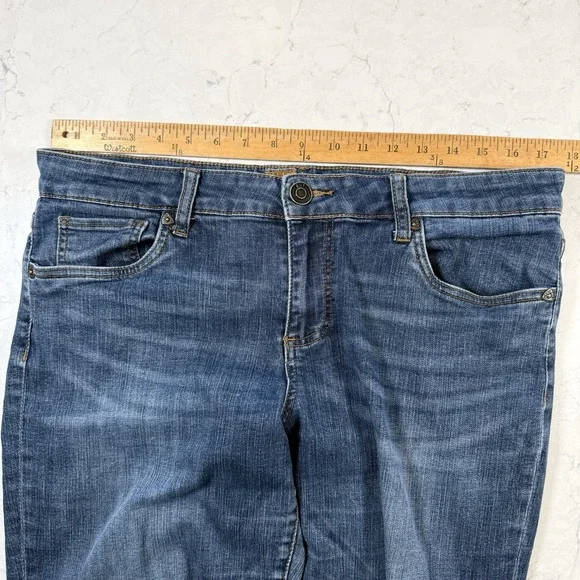 Kut from the Kloth Catherine Boyfriend Jeans Blue Med Wash Mid Rise Stretch 12 - Picture 6 of 13